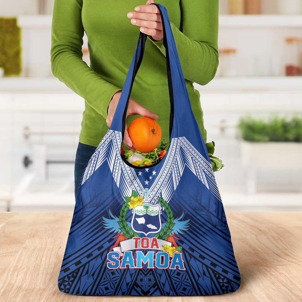 Rugby Toa Samoa Grocery Bag Samoa mo Samoa Strength in Tatau - Polynesian Pride