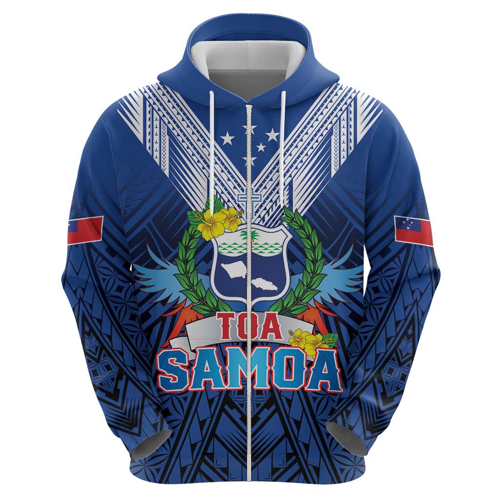 Custom Rugby Toa Samoa Hoodie Samoa mo Samoa Strength in Tatau - Polynesian Pride