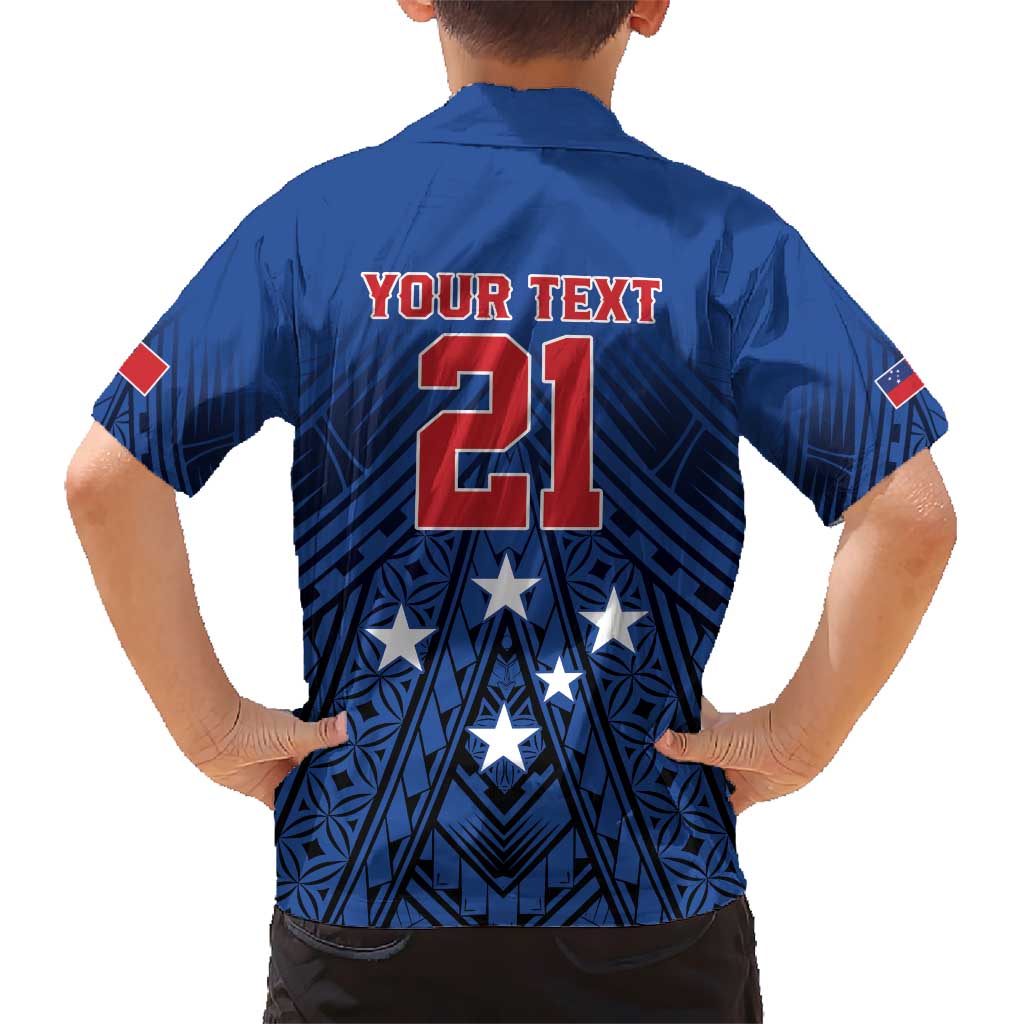 Custom Rugby Toa Samoa Kid Hawaiian Shirt Samoa mo Samoa Strength in Tatau - Polynesian Pride