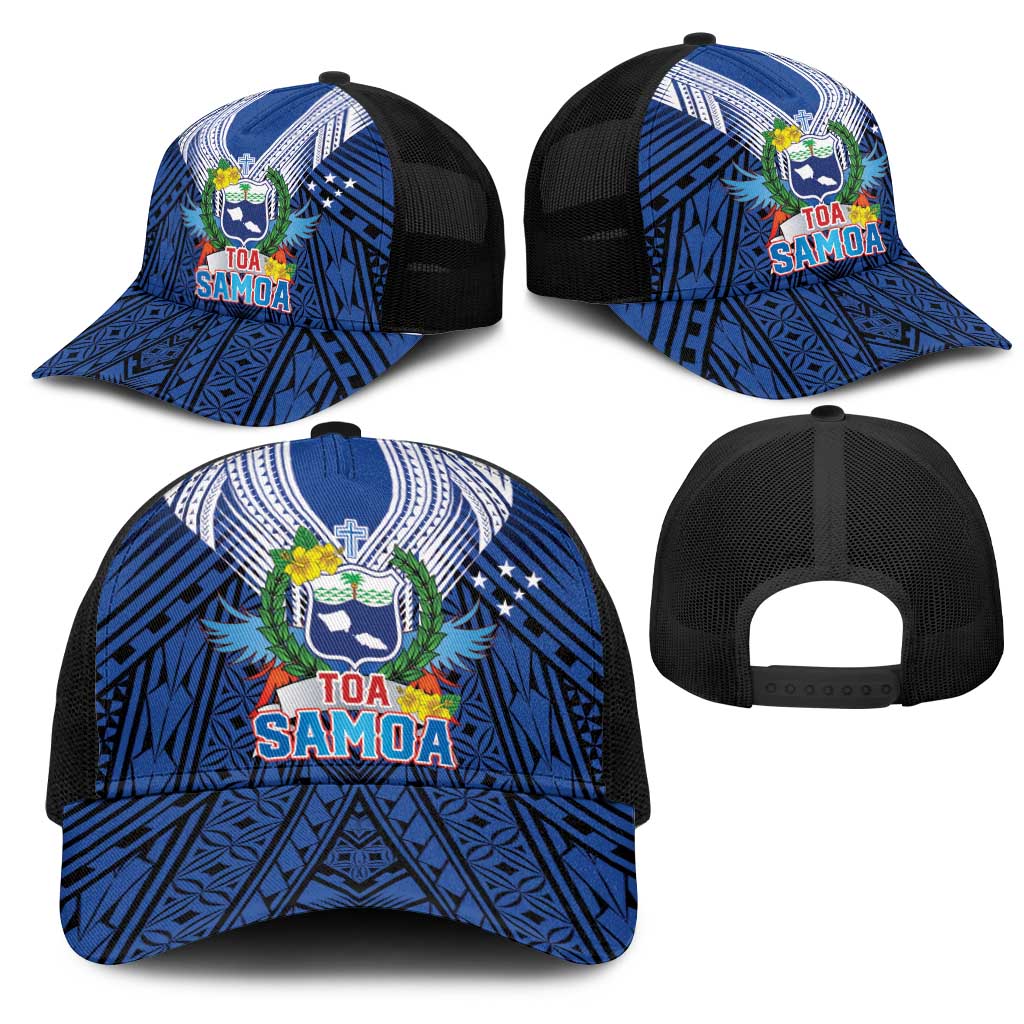 Toa Samoa Rugby Mesh Trucker Cap Samoa mo Samoa Strength in Tatau - Polynesian Pride