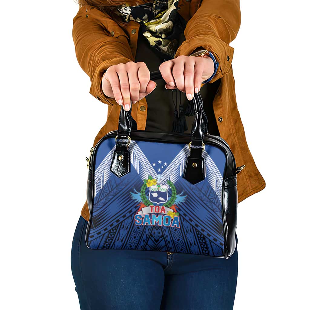 Rugby Toa Samoa Shoulder Handbag Samoa mo Samoa Strength in Tatau - Polynesian Pride