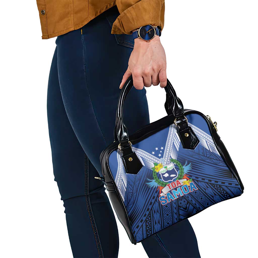 Rugby Toa Samoa Shoulder Handbag Samoa mo Samoa Strength in Tatau - Polynesian Pride