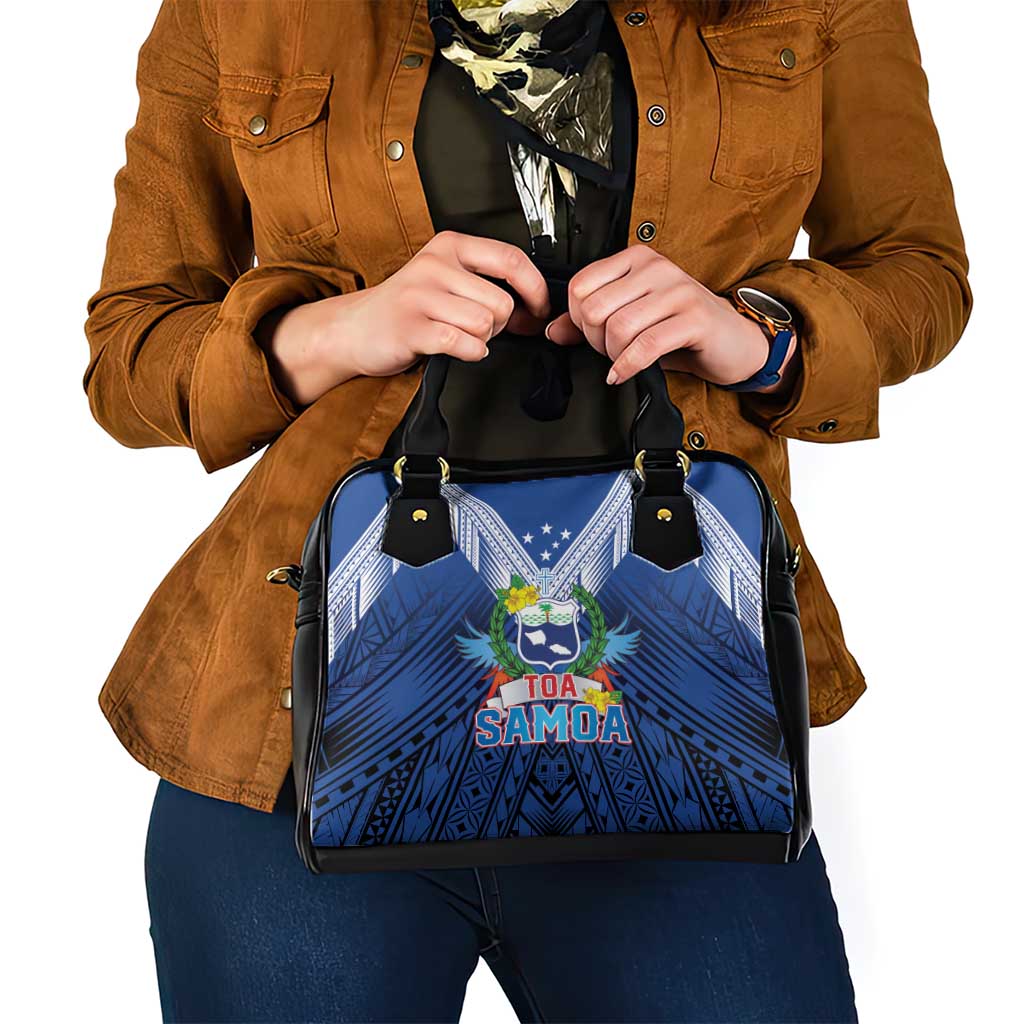 Rugby Toa Samoa Shoulder Handbag Samoa mo Samoa Strength in Tatau - Polynesian Pride