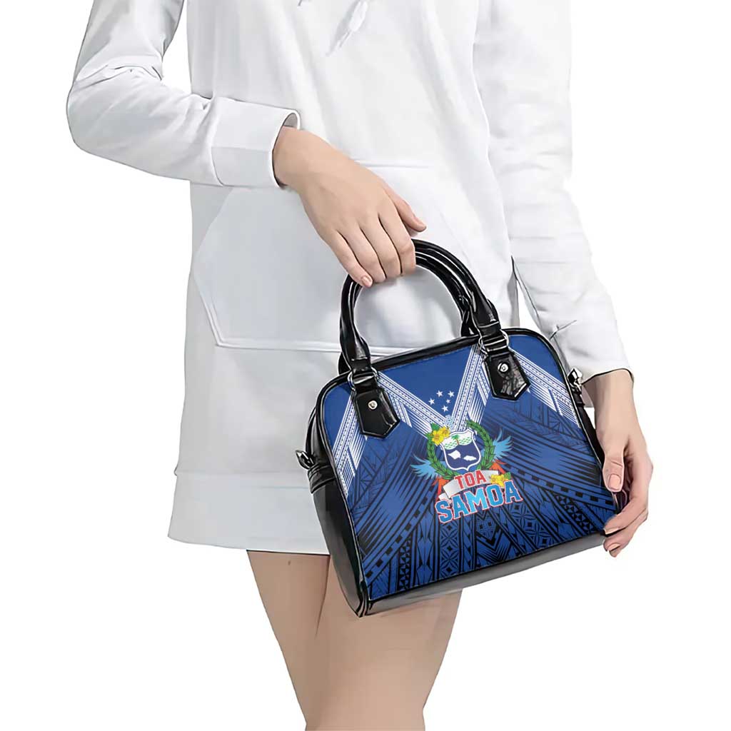 Rugby Toa Samoa Shoulder Handbag Samoa mo Samoa Strength in Tatau - Polynesian Pride