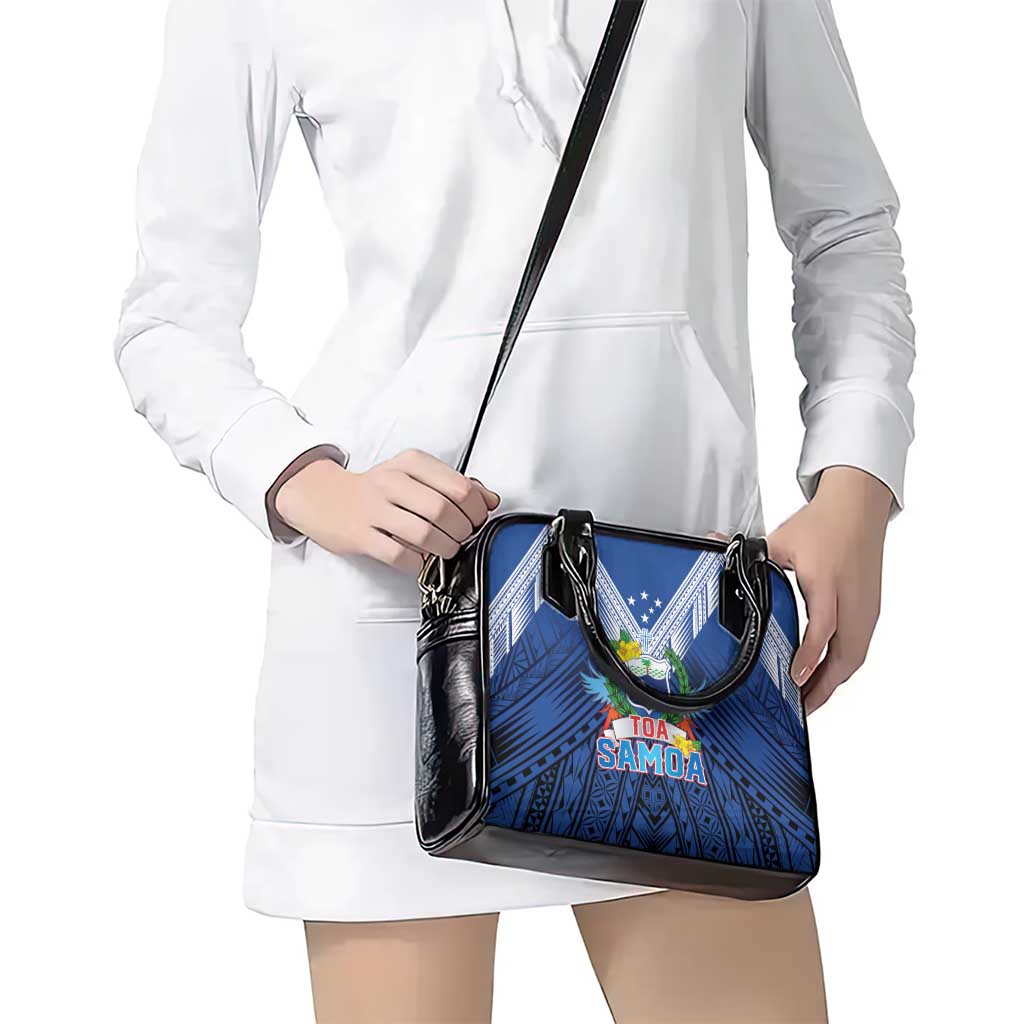 Rugby Toa Samoa Shoulder Handbag Samoa mo Samoa Strength in Tatau - Polynesian Pride