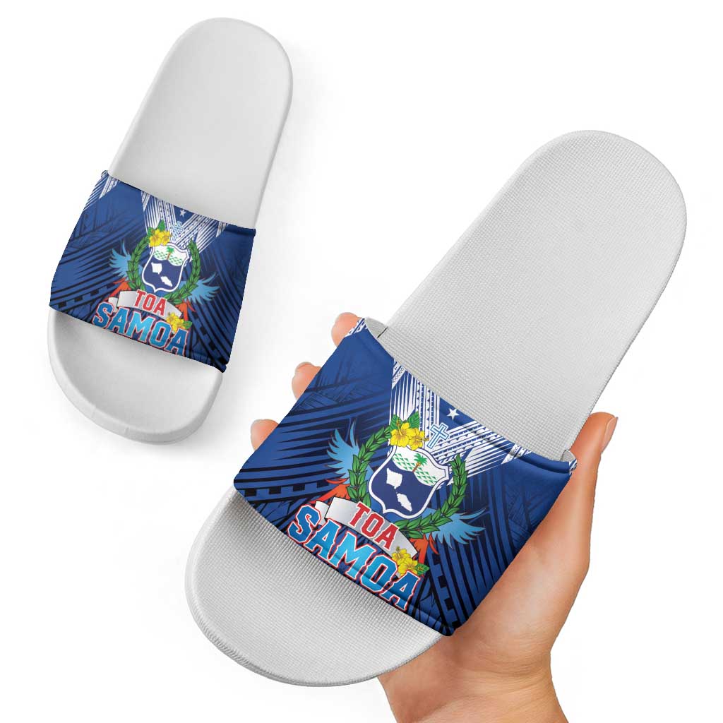 Rugby Toa Samoa Slide Sandals Samoa mo Samoa Strength in Tatau - Polynesian Pride