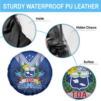 Rugby Toa Samoa Spare Tire Cover Samoa mo Samoa Strength in Tatau LT9 - Polynesian Pride