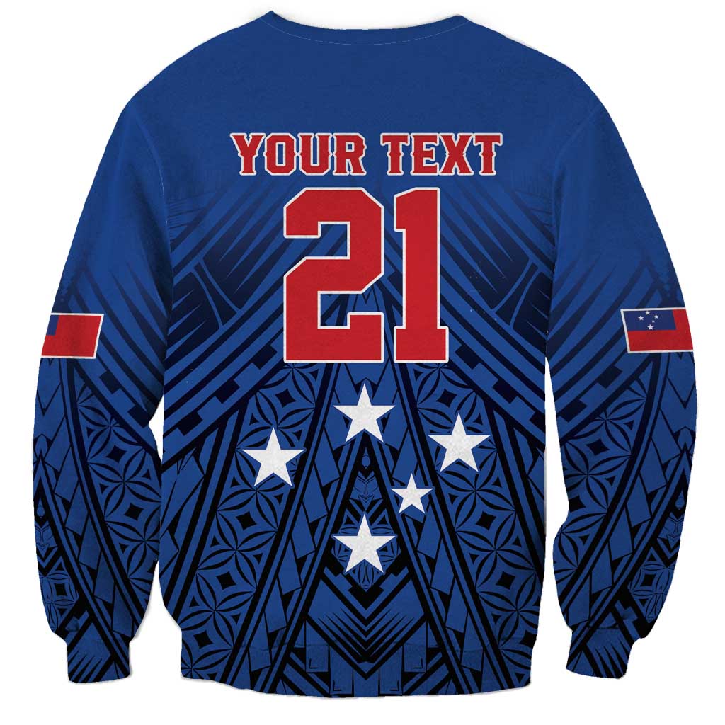 Custom Rugby Toa Samoa Sweatshirt Samoa mo Samoa Strength in Tatau - Polynesian Pride