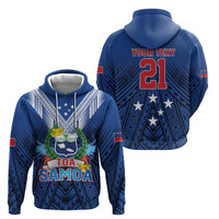 Custom Rugby Toa Samoa Zip Hoodie Samoa mo Samoa Strength in Tatau - Polynesian Pride