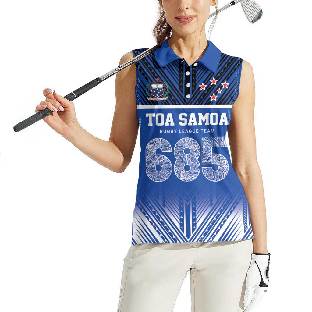 Toa Samoa 685 Women Sleeveless Polo Shirt Uso Aso Uma For Life For Samoa LT9 - Polynesian Pride