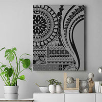 Samoa Siapo Arty Canvas Wall Art Black Style LT9 Black - Polynesian Pride