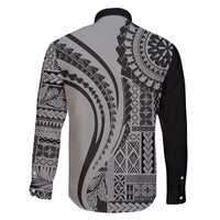 Samoa Siapo Arty Family Matching Mermaid Dress and Hawaiian Shirt Black Style LT9 - Polynesian Pride