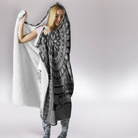 Samoa Siapo Arty Hooded Blanket Black Style LT9 - Polynesian Pride