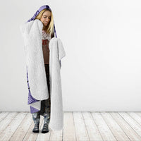 Samoa Siapo Arty Hooded Blanket Purple Style LT9 - Polynesian Pride