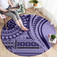 Samoa Siapo Arty Round Carpet Purple Style LT9 - Polynesian Pride