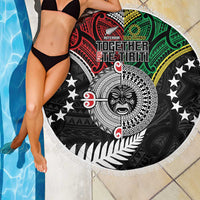 Aotearoa and Cook Islands Mo Te Tiriti Beach Blanket New Zealand Honour The Treaty Ake!Ake!Ake! LT9 - Polynesian Pride