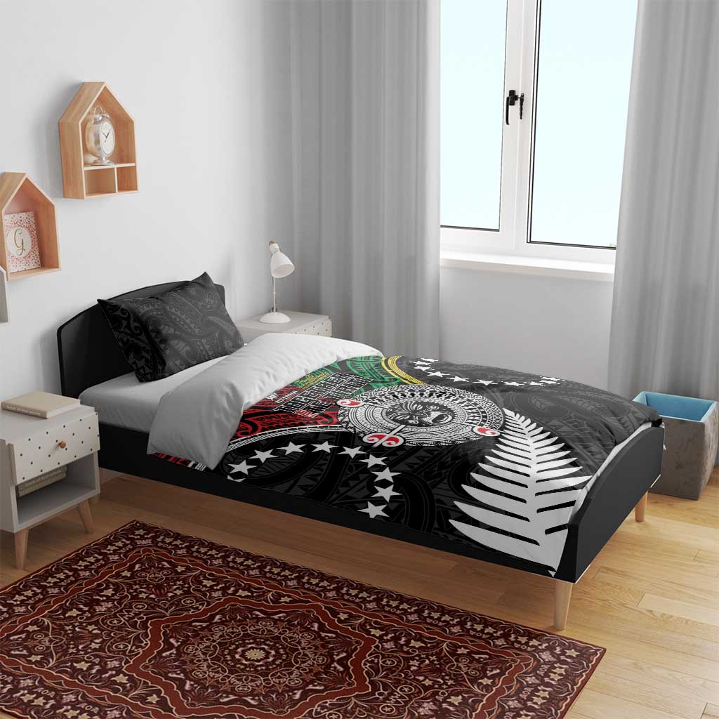 Aotearoa and Cook Islands Mo Te Tiriti Bedding Set New Zealand Honour The Treaty Ake!Ake!Ake! LT9 - Polynesian Pride