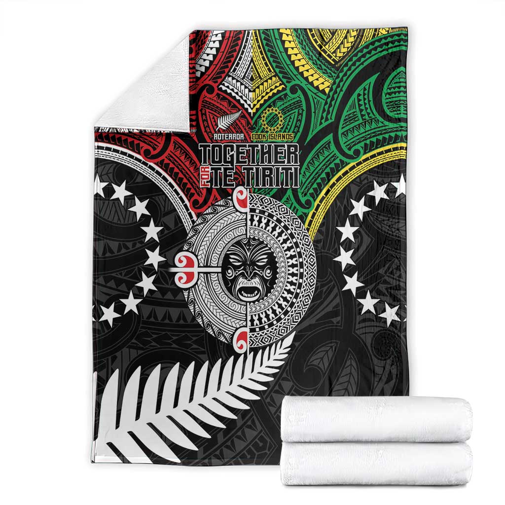 Aotearoa and Cook Islands Mo Te Tiriti Blanket New Zealand Honour The Treaty Ake!Ake!Ake! LT9 - Polynesian Pride