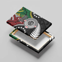 Aotearoa and Cook Islands Mo Te Tiriti Canvas Wall Art New Zealand Honour The Treaty Ake!Ake!Ake! LT9 - Polynesian Pride