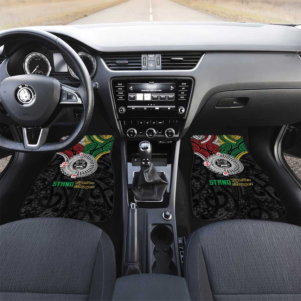 Aotearoa and Cook Islands Mo Te Tiriti Car Mats New Zealand Honour The Treaty Ake!Ake!Ake! LT9 Set 2pcs - Front Green - Polynesian Pride