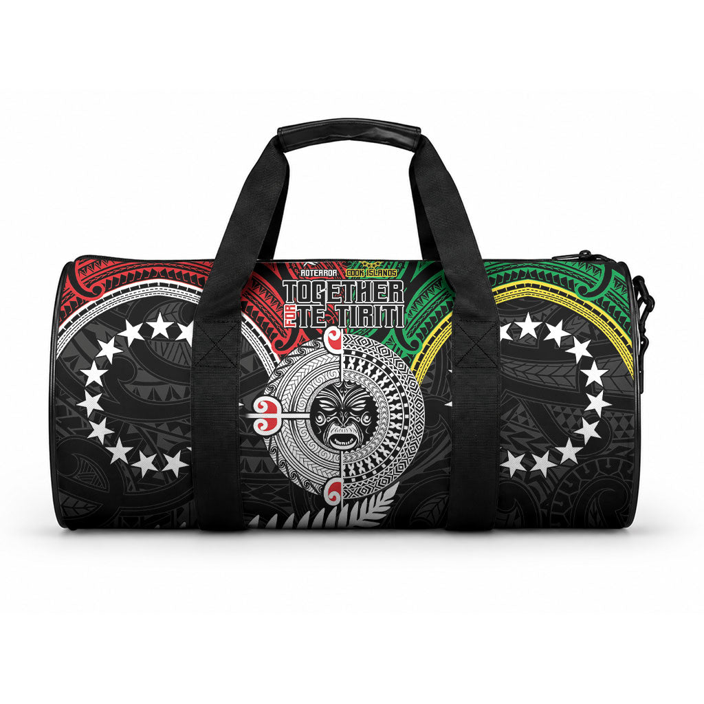 Aotearoa and Cook Islands Mo Te Tiriti Duffle Bag New Zealand Honour The Treaty Ake!Ake!Ake! LT9 One size Green - Polynesian Pride