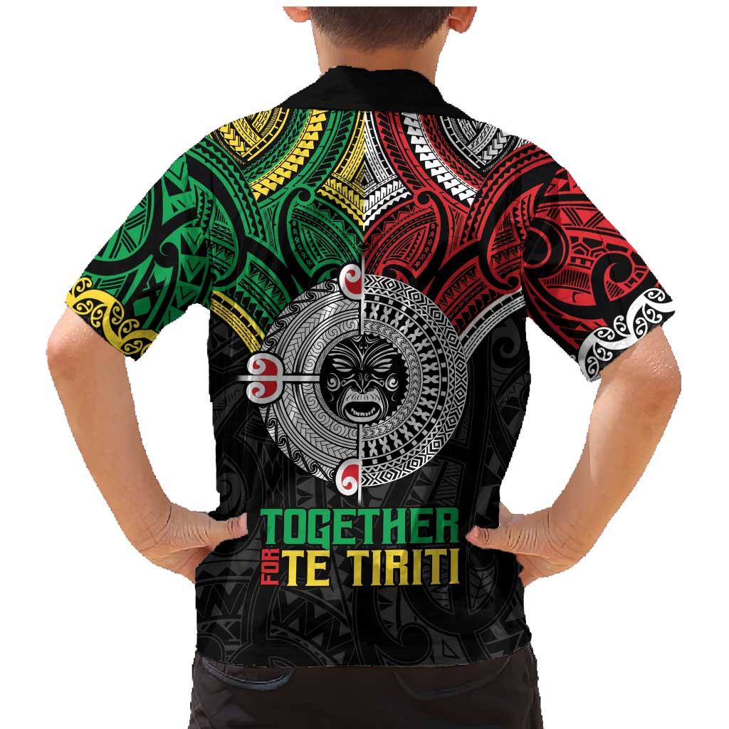 Aotearoa and Cook Islands Mo Te Tiriti Family Matching Mermaid Dress and Hawaiian Shirt New Zealand Honour The Treaty Ake!Ake!Ake! LT9 - Polynesian Pride