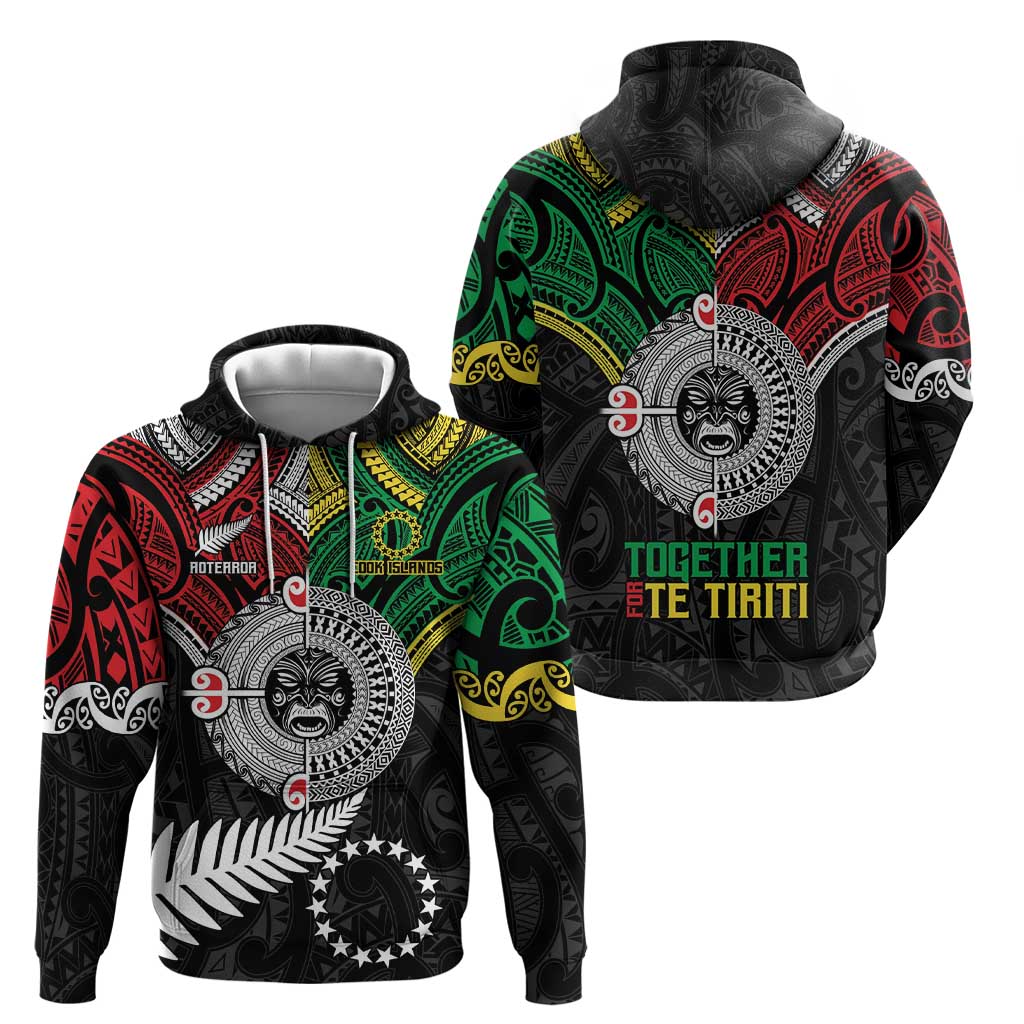 Aotearoa and Cook Islands Mo Te Tiriti Hoodie New Zealand Honour The Treaty Ake!Ake!Ake! LT9 - Polynesian Pride