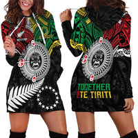 Aotearoa and Cook Islands Mo Te Tiriti Hoodie Dress New Zealand Honour The Treaty Ake!Ake!Ake! LT9 - Polynesian Pride