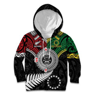 Aotearoa and Cook Islands Mo Te Tiriti Kid Hoodie New Zealand Honour The Treaty Ake!Ake!Ake! LT9 Hoodie Green - Polynesian Pride