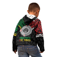 Aotearoa and Cook Islands Mo Te Tiriti Kid Hoodie New Zealand Honour The Treaty Ake!Ake!Ake! LT9 - Polynesian Pride