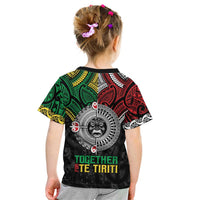 Aotearoa and Cook Islands Mo Te Tiriti Kid T Shirt New Zealand Honour The Treaty Ake!Ake!Ake! LT9 - Polynesian Pride
