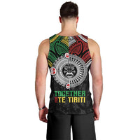 Aotearoa and Cook Islands Mo Te Tiriti Men Tank Top New Zealand Honour The Treaty Ake!Ake!Ake! LT9 - Polynesian Pride