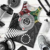 Aotearoa and Cook Islands Mo Te Tiriti Men Tank Top New Zealand Honour The Treaty Ake!Ake!Ake! LT9 - Polynesian Pride