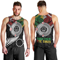 Aotearoa and Cook Islands Mo Te Tiriti Men Tank Top New Zealand Honour The Treaty Ake!Ake!Ake! LT9 - Polynesian Pride