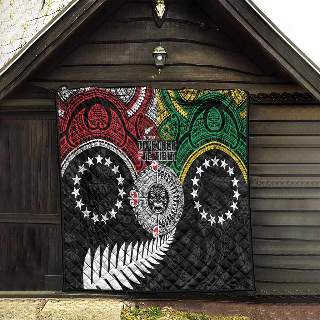Aotearoa and Cook Islands Mo Te Tiriti Quilt New Zealand Honour The Treaty Ake!Ake!Ake! LT9 - Polynesian Pride