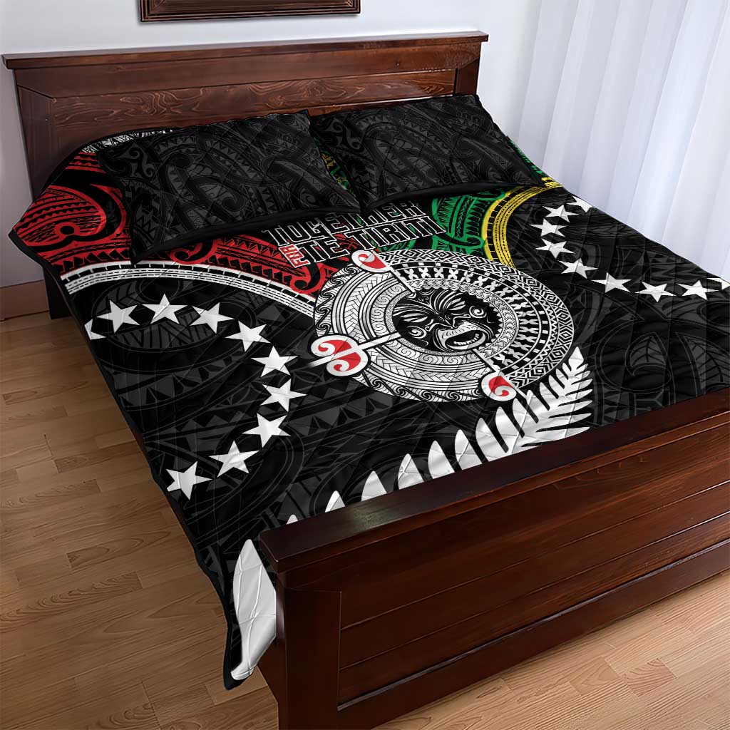 Aotearoa and Cook Islands Mo Te Tiriti Quilt Bed Set New Zealand Honour The Treaty Ake!Ake!Ake! LT9 - Polynesian Pride