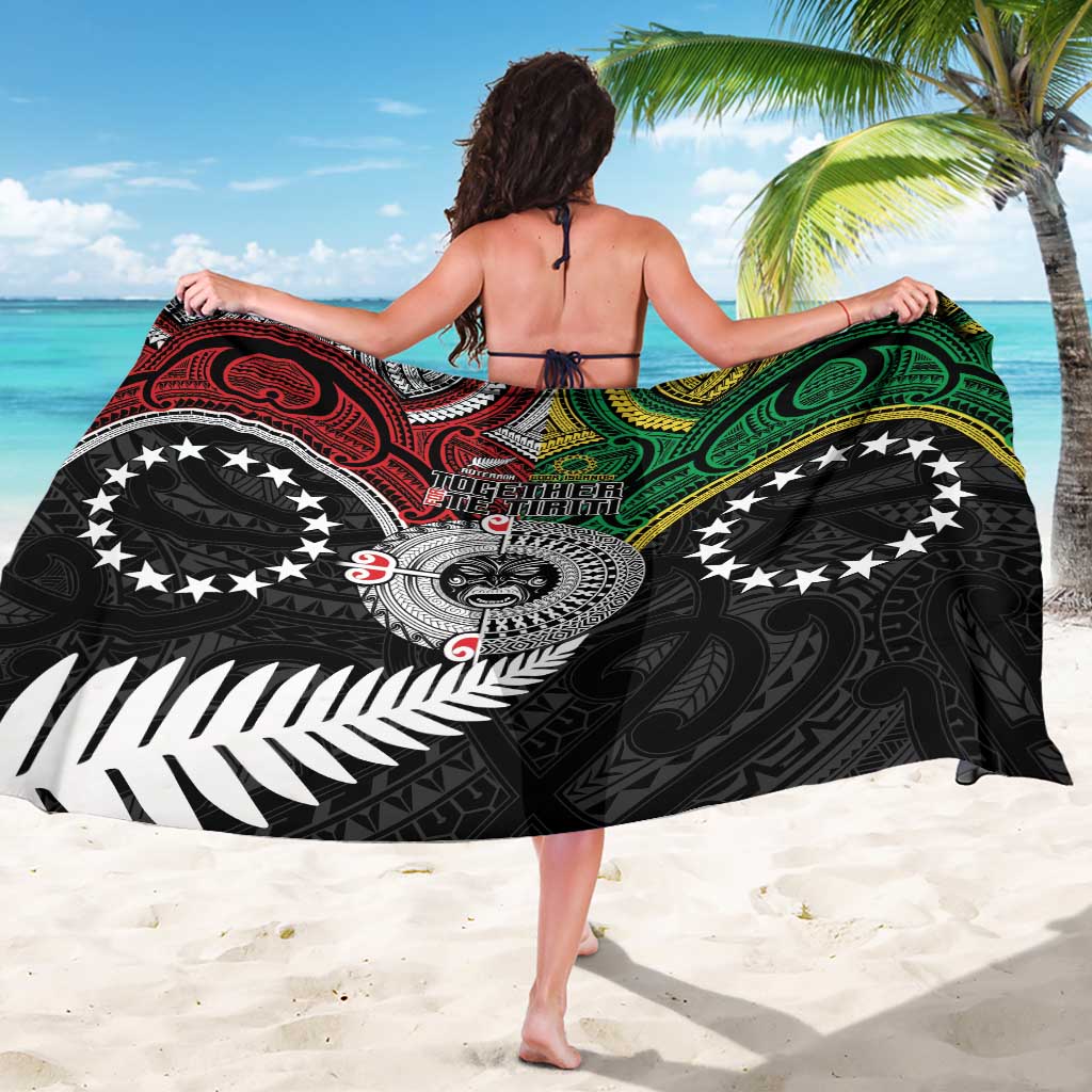 Aotearoa and Cook Islands Mo Te Tiriti Sarong New Zealand Honour The Treaty Ake!Ake!Ake! LT9 - Polynesian Pride
