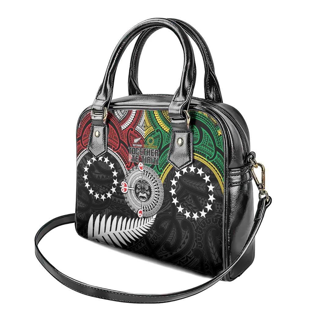 Aotearoa and Cook Islands Mo Te Tiriti Shoulder Handbag New Zealand Honour The Treaty Ake!Ake!Ake! LT9 - Polynesian Pride