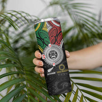 Aotearoa and Cook Islands Mo Te Tiriti Skinny Tumbler New Zealand Honour The Treaty Ake!Ake!Ake! LT9 - Polynesian Pride