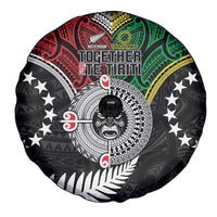 Aotearoa and Cook Islands Mo Te Tiriti Spare Tire Cover New Zealand Honour The Treaty Ake!Ake!Ake! LT9 - Polynesian Pride