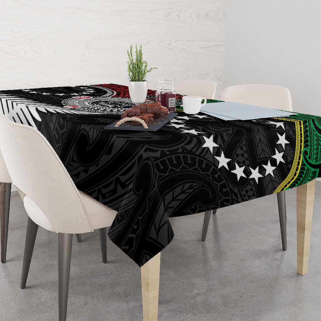 Aotearoa and Cook Islands Mo Te Tiriti Tablecloth New Zealand Honour The Treaty Ake!Ake!Ake! LT9 - Polynesian Pride