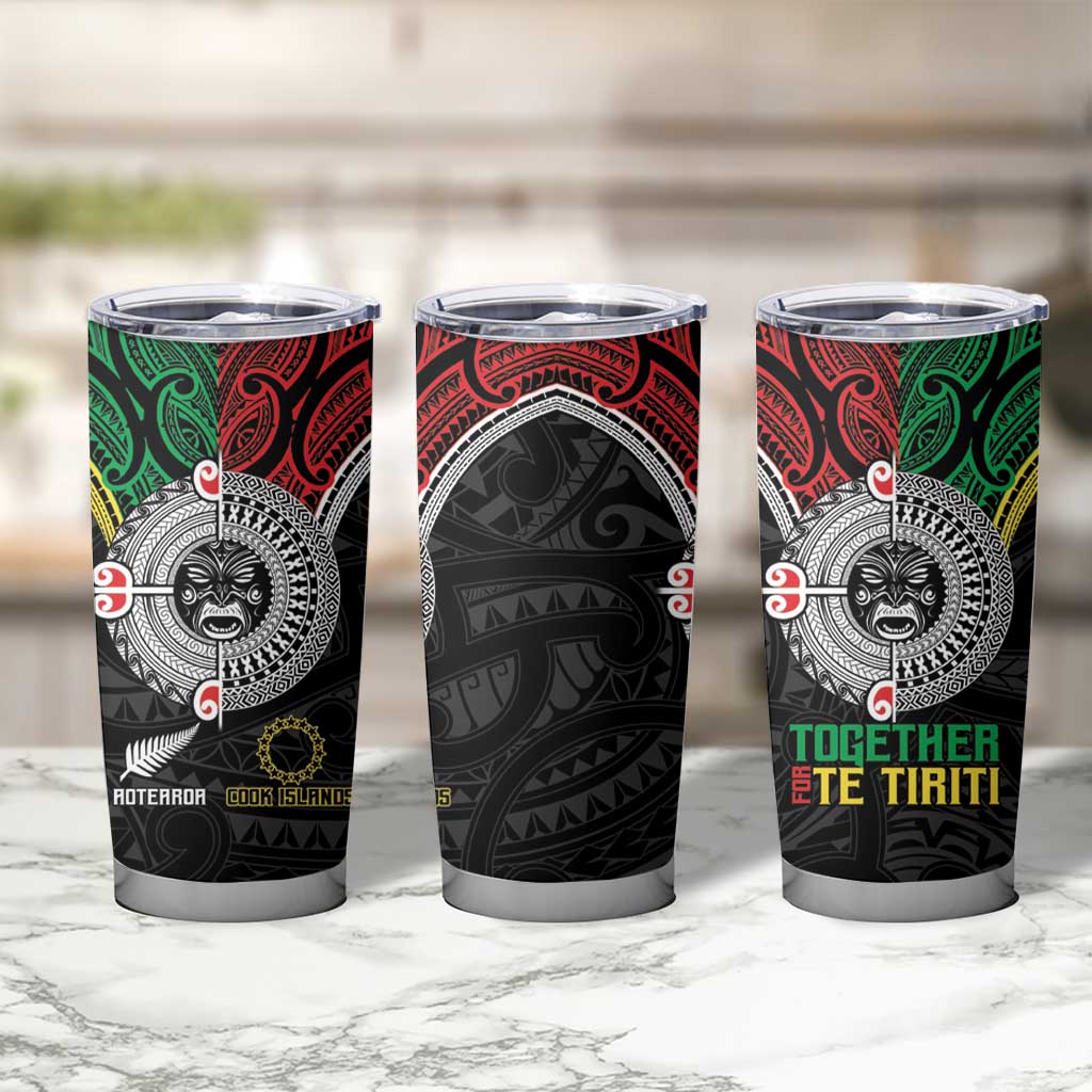 Aotearoa and Cook Islands Mo Te Tiriti Tumbler Cup New Zealand Honour The Treaty Ake!Ake!Ake! LT9 - Polynesian Pride