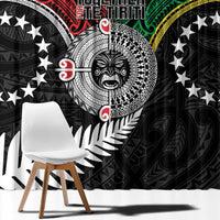 Aotearoa and Cook Islands Mo Te Tiriti Window Curtain New Zealand Honour The Treaty Ake!Ake!Ake! LT9 - Polynesian Pride