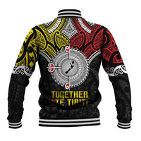 Aotearoa and Niue Mo Te Tiriti Baseball Jacket New Zealand Honour The Treaty Ake!Ake!Ake! LT9 - Polynesian Pride