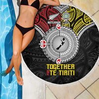 Aotearoa and Niue Mo Te Tiriti Beach Blanket New Zealand Honour The Treaty Ake!Ake!Ake! LT9 - Polynesian Pride