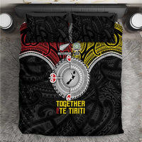 Aotearoa and Niue Mo Te Tiriti Bedding Set New Zealand Honour The Treaty Ake!Ake!Ake! LT9 Gold - Polynesian Pride