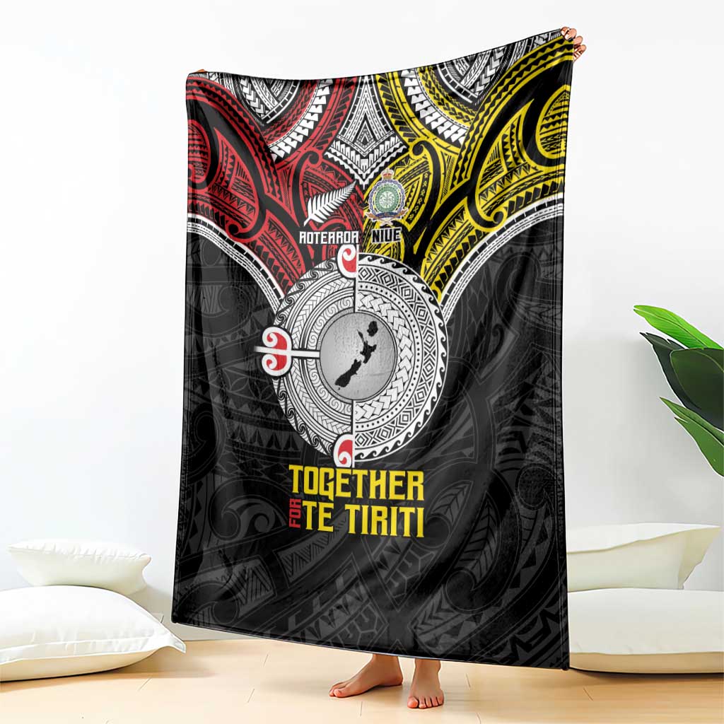 Aotearoa and Niue Mo Te Tiriti Blanket New Zealand Honour The Treaty Ake!Ake!Ake! LT9 - Polynesian Pride