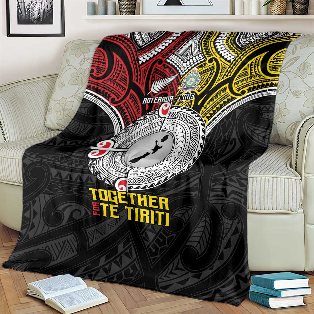 Aotearoa and Niue Mo Te Tiriti Blanket New Zealand Honour The Treaty Ake!Ake!Ake! LT9 - Polynesian Pride