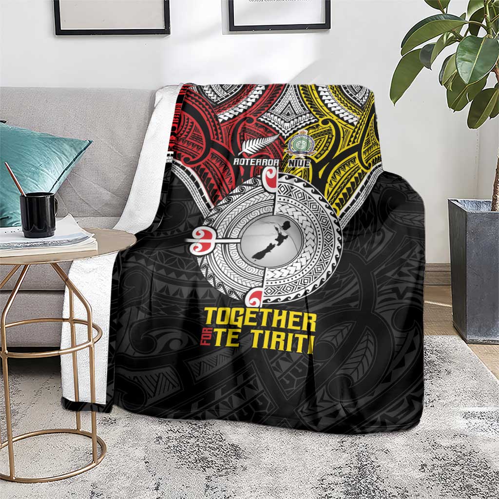 Aotearoa and Niue Mo Te Tiriti Blanket New Zealand Honour The Treaty Ake!Ake!Ake! LT9 - Polynesian Pride