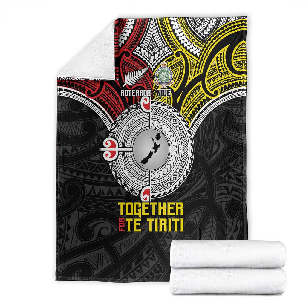 Aotearoa and Niue Mo Te Tiriti Blanket New Zealand Honour The Treaty Ake!Ake!Ake! LT9 - Polynesian Pride